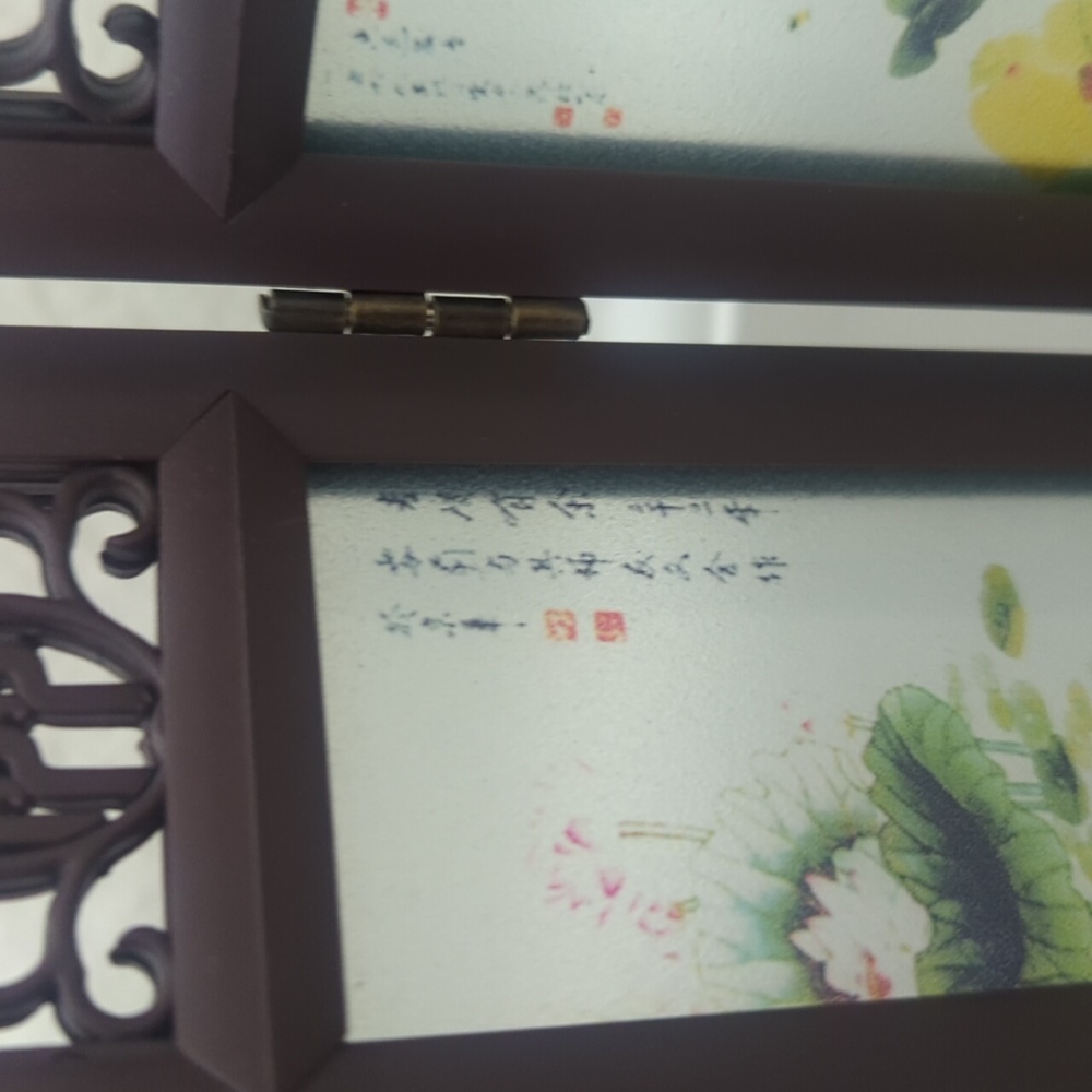 Asian Frame Glass Panel Decor - Picture 4 of 5